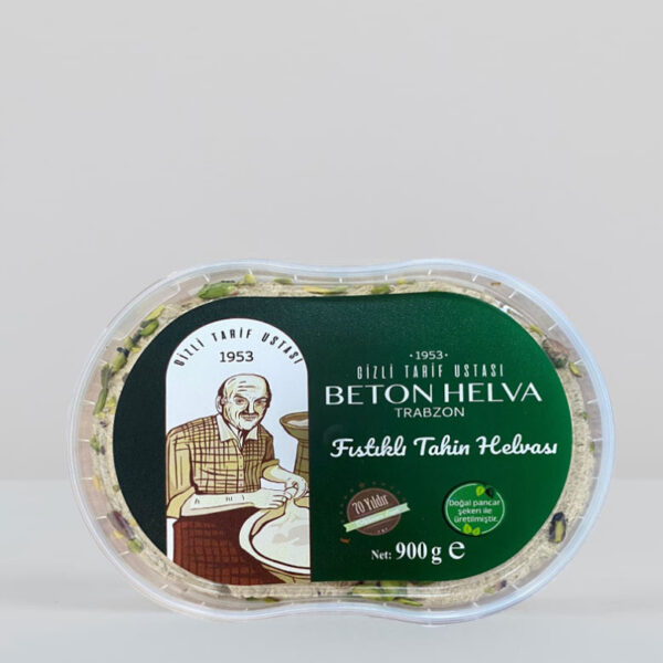 Fıstıklı Beton Helva 900gr (Plastik Kutu)